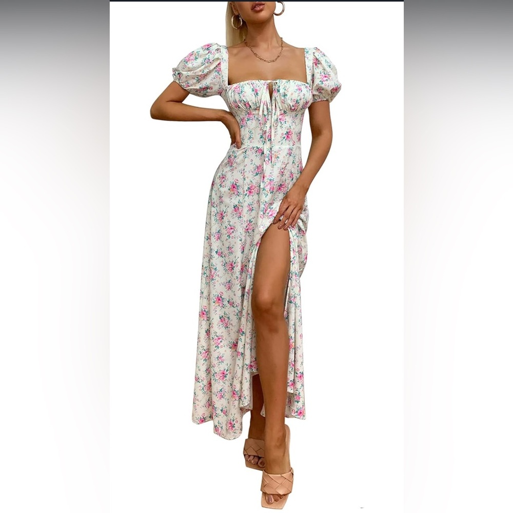 Floral Maxi Dress with Slit